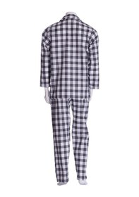 Resim The Don Beyaz Siyah Kareli Poplin Erkek Pijama Takımı 