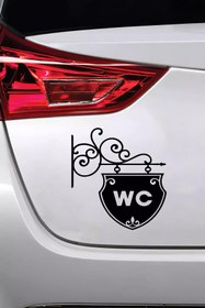 Resim Genel Markalar Wc Tabela Sticker Oto Motor Laptop Duvar Folyo Sticker 50 X 55 Cm 