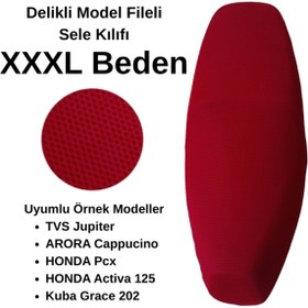 Resim EŞREFOĞLU-EMA SCOOTER SELE KILIFI FİLE KIRMIZI XXXL BEDEN 