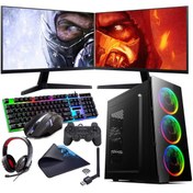 Resim I5 10400F 16GB 240SSD 1TB HDD 4GB GTX1650 Çift 24" Monitörlü (Gaming SET) Rogame