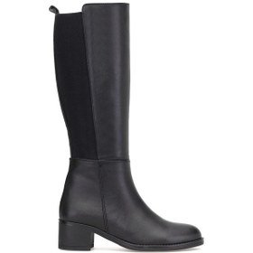 Resim Mammamia D25kc-2300 Kadın Hakiki Deri Topuklu Çizme Siyah Siyah 