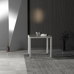 Resim Camlan Yemek Masası & Toplantı Masası - Beyaz / S 