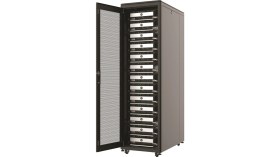 Resim Ager 36U 800X1000MM Dikili Tip Siyah Kabinet Vega AG-VB36U8010S1 Cam Kapak 