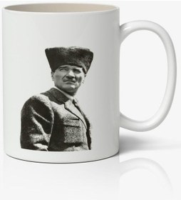 Resim Atatürk Baskılı Kupa Bardak Baskılı Kahve Kupa Bardak-3 