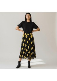Resim Eren Style Şifon Beli Lastikli Etek 95 Cm - 38-50 Sarı 
