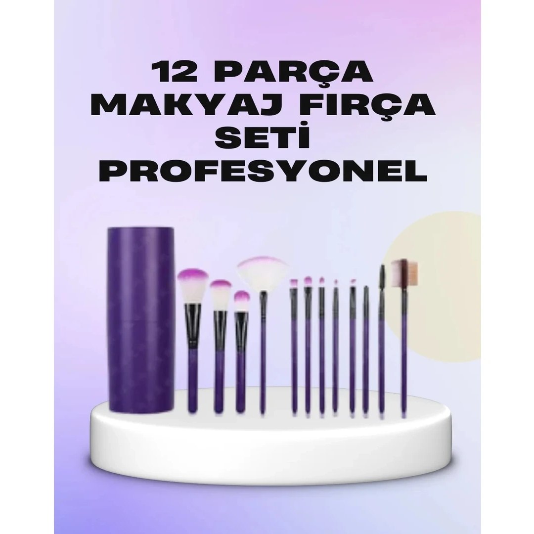 Sepetopia Ergonomik Saplı Fiber Kıllı 12'li Makyaj Fırça Takımı Göz ve Ten Makyajı Için Uygun Fiyatı ve Özelliklerı - Badem