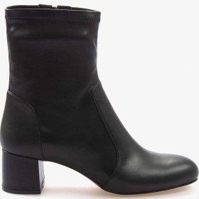 Resim Mocassini Hakiki Deri Kadın Siyah Bot M101 Siyah 