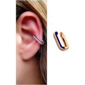 Resim Lacivert Neon Mineli Zirkon Taş Detaylı Gümüş Rose Sıkıştırmalı K 