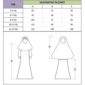Resim Kadın Namaz Elbisesi Küçük Kalp Baskılı Dantel Detaylı - Pembe-Standart Pembe 