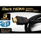 Resim DARK DK-HD-CV14L300A90 HDMI KABLO AĞ DESTEKLİ 3MT Ver1.4 ALTIN UÇ 