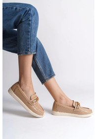 Resim Lızy Bağcıksız Ortopedik Rahat Taban Kalp Desenli Kadın Babet Ayakkabı Kt - Ten Ten 