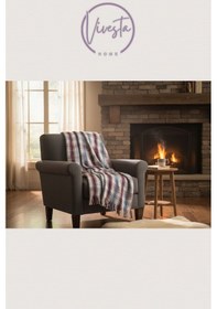 Resim Scotch Battaniye 180 220 Cm Lüks, Yumuşacık Ve Sıcak Tutucu Konfor Battaniyesi Bordo 