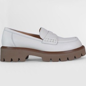 Resim Lufian Anna Kadın Deri Ayakkabı Ekru Ekru 122230010100520 Ekru 