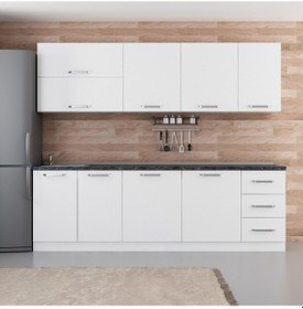 Resim Minar 255 Cm Mutfak Dolabı Beyaz 255-B2 Beyaz 