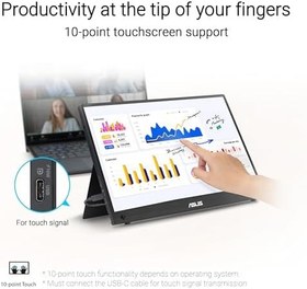 Resim Asus ZenScreen MB16AHT 15.6" 5ms 60Hz Flicker-Free IPS Dokunmatik Full HD Monitör 