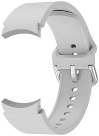 Resim Samsung Galaxy Watch 7 44 mm Kayış Orijinal Kavis Tasarımlı Silikon Kordon Gri 