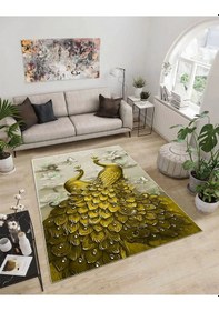 Resim Dijidekor Işıltı Koleksiyonu Model276 Süngerli Dijital Baskılı Saçaksız Mutfak Halısı Yolluk 