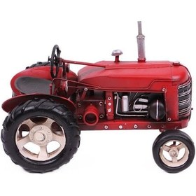 Resim Dekoratif Metal Traktör Kırmızı Renk 0604e-172 