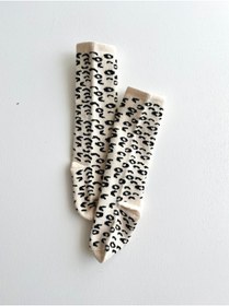 Resim COOLMINIES Kız Bebek Çocuk Leopar Desenli Çorap 