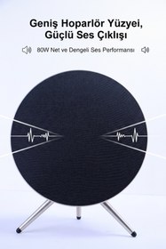 Resim 4 Berry Bluetooth Hoparlör RGB 80W Taşınabilir Speaker UFO AIR - Siyah 