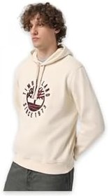 Resim Timberland Tb0A6Vgt Holiday Graphic Hoodie Krem Erkek Sweatshirt 