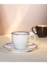 Resim Madame Coco Antique 6 'lı Kahve Fincan Seti Fınc000000005790ml-gri-1 