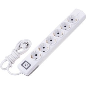 Resim Tek-iş Grup Priz Topraklı 6 Lı 5 Metre Anahtarlı Çocuk Korumalı Çoklu Priz Seyyar Ara Kablo Uzatma Kablosu 0 M 