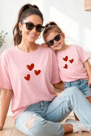 Resim genosha Anne Kız 100% Pamuk T-shirt Mama Mini Mother Daughter TEKLİ FİYAT 