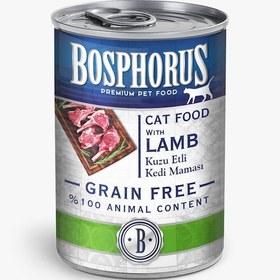 Resim Bosphorus Tahılsız Kuzu Etli Konserve Yetişkin Kedi Maması 415 G 