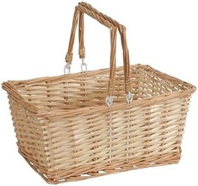 Resim Household Essentials ML-2202 Kulplu Üstü Açık Pazar Sepeti, Kahverengi 