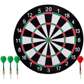 Resim 15 İnç Dart Tahtası Büyük Boy Çift Taraflı Dart Oyun Seti 6 Oklu 