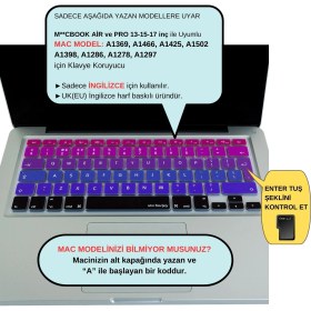 Resim McStorey Macbook Klavye Air Pro için Ombre (UK-EU İngilizce) (Eski USB'li Model 2008-2017) ile Uyumlu 