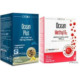 Resim Ocean Plus Omega 3 1200 Mg 30 Kapsül + Methyl B12 1000µg Sprey 10 Ml 