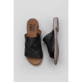 Resim Bueno Shoes Siyah Deri Kadın Düz Terlik 01WQ2009 01WQ2009 