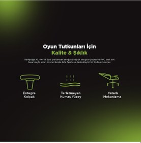 Resim Styles Kl-R61 Yeşil/Siyah Gaming Oyuncu Koltuğu 