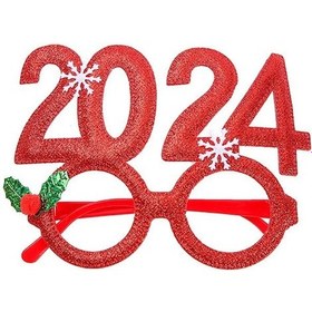 Resim Tcherchi 2024 Yazılı Noel Yılbaşı Parti Gözlüğü 