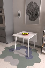 Resim VİLİNZE Avanos Katlanır Mdf Ahşap Mutfak Masası - 70x80 Cm 