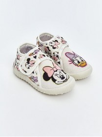 Resim LC Waikiki Bej Baskılı Kız Bebek Panduf 