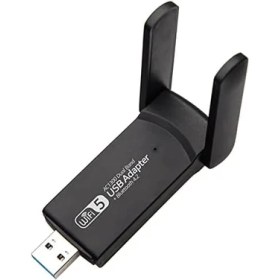 Resim Adaptör Wifi Ağ Kartı Masaüstü Bilgisayar Pc ile Uyumlu 2,4g 5g Destekler 1300MBPS USB 3.0 Dual Band USB Adapter 2,4GHZ-5,82GHZ AC1300 
