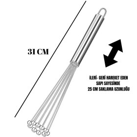 Resim Van Vleck Uzayabilen Paslanmaz Çelik Misket Çırpıcı – 8 Misketli Uzayabilen Çırpma Aparatı 