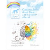 Resim Rovi Creative Kraft Etiket - Koyu Renk - 20 yp - A3 