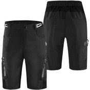 Resim Wosawe Erkekler Gevşek Fit Bisiklet Şort Nefes Hızlı Kuru M Siyah 
