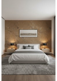 Resim İthal 16m2 Duvar Kağıdı Mermer Desen 3boyutlu Simli Silinebilir Yeşil 