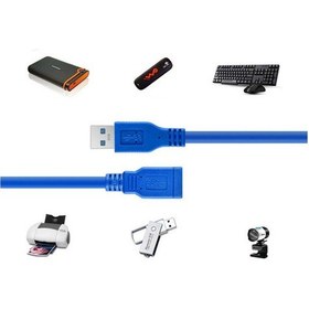 Resim Wozlo USB 3.0 Uzatma Kablosu Erkek Dişi Uzatma HDD Kablo 3 M 