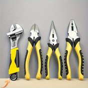 Resim Çok Fonksiyonlu Pense Seti | Diagonal, Tel Kesici ve İğne Burun Pensesi ile Anahtarlar Dahil | Yüksek Kaliteli Malzemelerden Yapılmış, Rahat Tutuş için Ergonomik Saplar | Ev Tamirleri, Otomotiv Bakımı ve Kesme İşlemleri İçin Uygun 