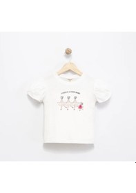 Resim Babydoll T-shirt Divo Balerin Beyaz 