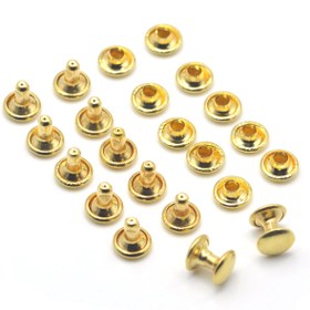 Resim 9mm çift taraflı Rivet / Aparatsız (100 adet veya 1000 adet paketlerde ) - 100lü paket / Altın 