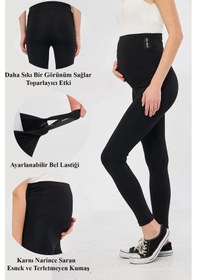 Resim Lesa Wear Ayarlanabilir Yüksek Bel Esnek Toparlayıcı Ve Sıkılaştırıcı Hamile Tayt 