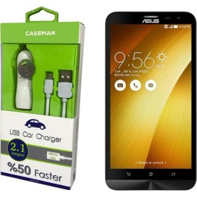 Resim Case Man Asus ZenFone 2 Laser Araç Şarj Cihazı Adaptör + Data Kablosu Hızlı Şarj Özellikli 