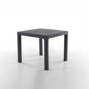 Resim Evdemo Rattan Masa 90x90 cm Siyah 